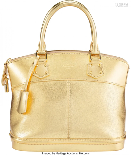 Louis Vuitton Gold Suhali Leather Lockit PM Bag