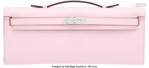 Hermès Rose Sakura Swift Leather Kelly Cut Clut