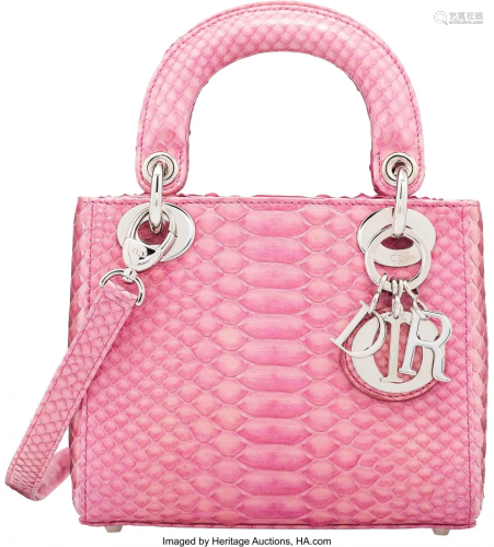 Christian Dior Pink Python Mini Lady Dior Bag Co