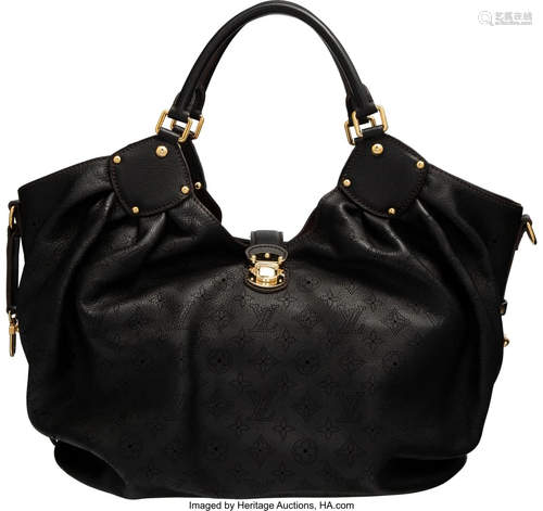 Louis Vuitton Black Mahina Leather XL Hobo Bag C