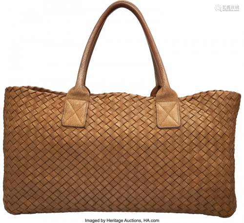 Bottega Veneta Gold Intrecciato Nappa Leather Ca