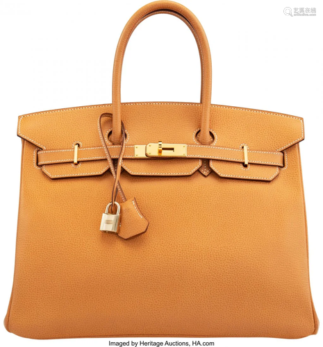 Hermès 35cm Natural Ardennes Leather Birkin Bag