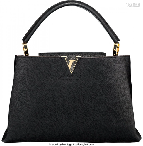 Louis Vuitton Black Taurillon Leather Capucines