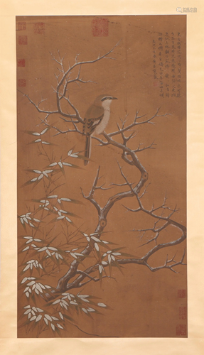 A CHINESE PAINTING OF AFTER-SNOW BIRD, TREE AND BAMB…