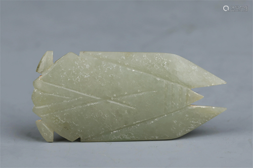 A CHINESE JADE CARVED CICADA