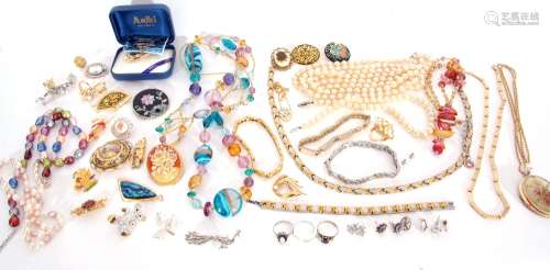 Large quantity of costume jewellery to include Swarovski rin...