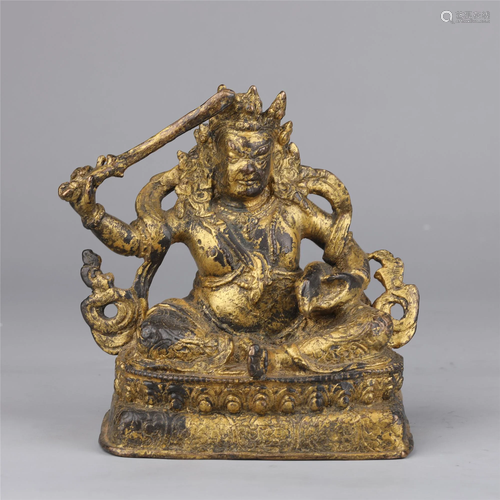 A CHINESE BRONZE STATUETTE OF BUDDHA