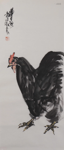 A CHINESE PAINTING OF CHICKEN