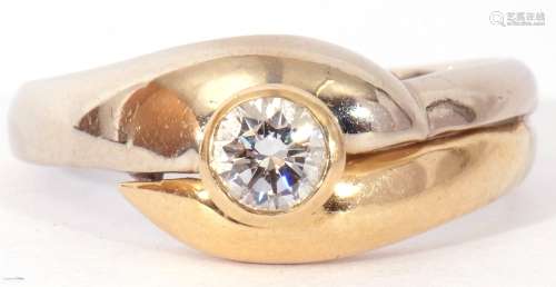 18ct gold brilliant cut solitaire diamond ring, the bezel se...