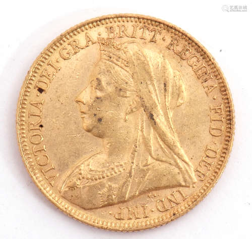 Victoria gold sovereign dated 1894