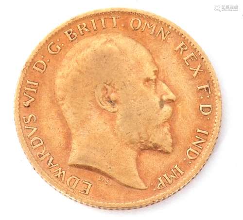 Edward VII gold half sovereign dated 1907