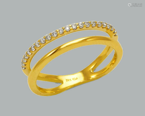 NEW 14K YELLOW GOLD LADIES FANCY CZ RING