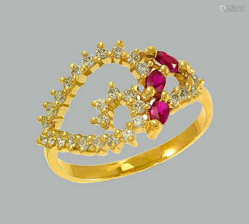 NEW 14K YELLOW GOLD LADIES FANCY CZ RING