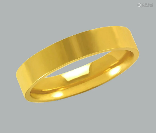 14K Y/ GOLD WEDDING BAND RING FLAT COMFORT 3mm SI…