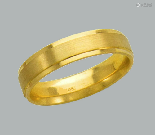14K Y/ GOLD WEDDING BAND RING COMFORT SATIN 5mm S…