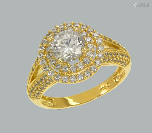 NEW 14K YELLOW GOLD LADIES FANCY ENGAGEMENT RING …