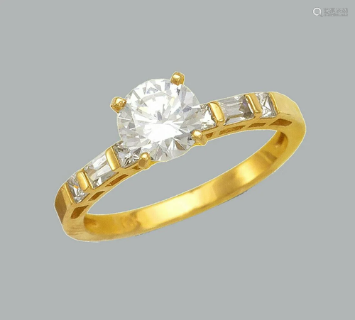 NEW 14K YELLOW GOLD LADIES FANCY ENGAGEMENT RING