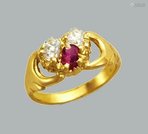 NEW 14K YELLOW GOLD CZ KIDS GIRLS RING HEART