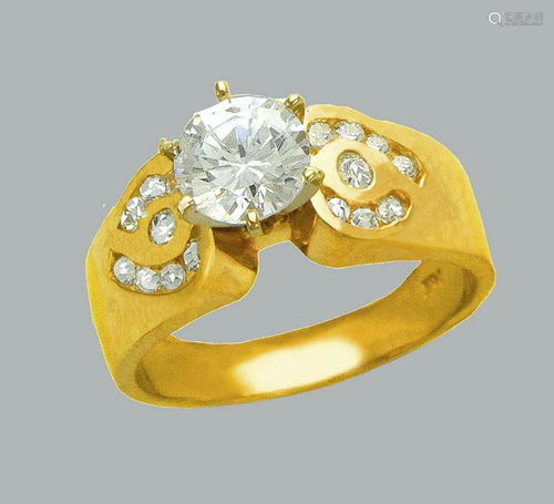 NEW 14K YELLOW GOLD LADIES FANCY ENGAGEMENT RING …