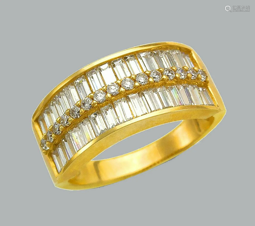 NEW 14K YELLOW GOLD LADIES CZ RING BAND ROUND BAG…