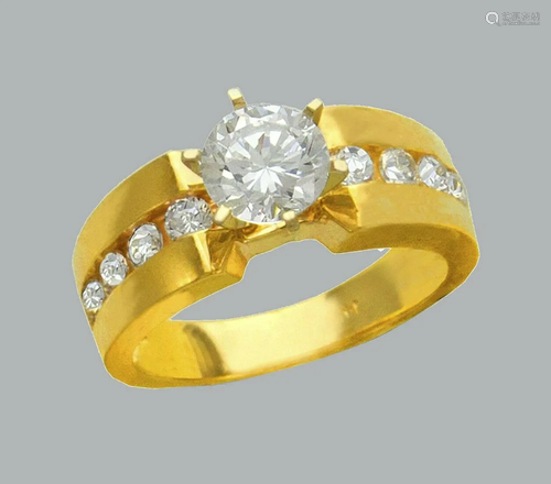 NEW 14K YELLOW GOLD LADIES FANCY ENGAGEMENT RING …