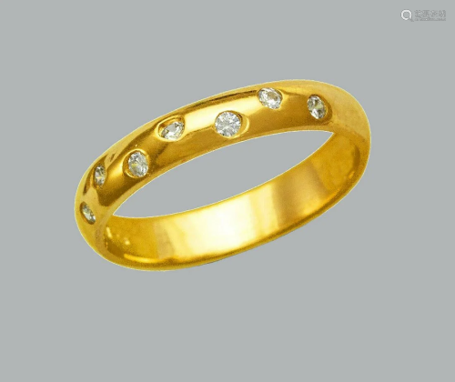 NEW 14K YELLOW GOLD LADIES FANCY CZ RING BAND 3mm