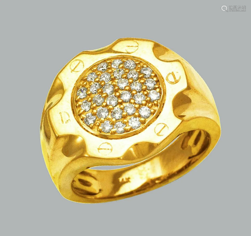 NEW 14K SOLID YELLOW GOLD MEN'S CZ CLUSTER RING