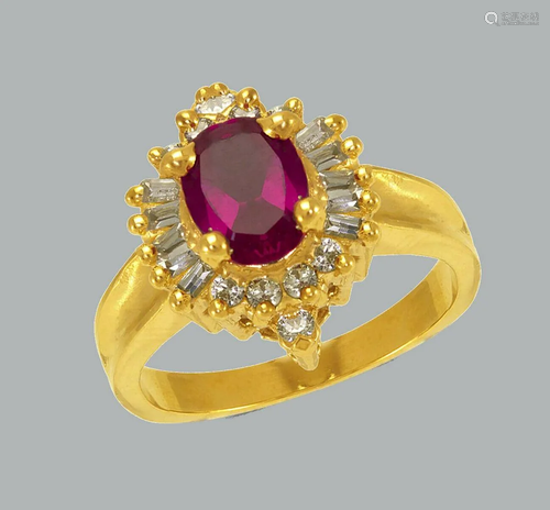 NEW 14K YELLOW GOLD LADIES FANCY CZ RING