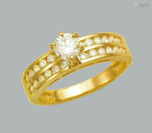 NEW 14K YELLOW GOLD LADIES FANCY ENGAGEMENT RING …