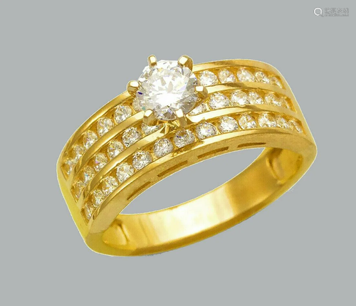 NEW 14K YELLOW GOLD LADIES FANCY ENGAGEMENT RING …