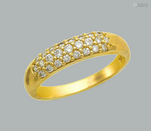 NEW 14K YELLOW GOLD LADIES FANCY CZ RING BAND PAVE