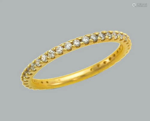 NEW 14K YELLOW GOLD LADIES FANCY CZ RING BAND ETER…