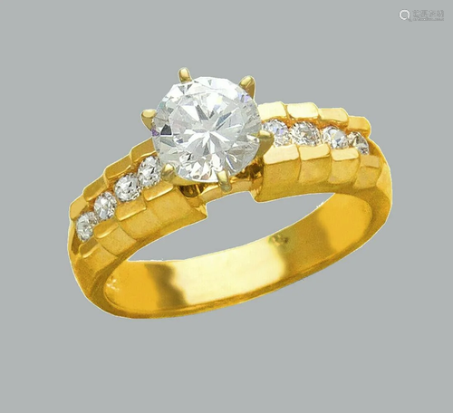 NEW 14K YELLOW GOLD LADIES FANCY ENGAGEMENT RING …