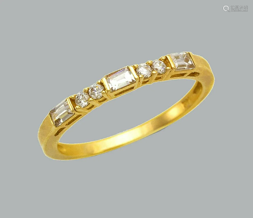 NEW 14K YELLOW GOLD LADIES FANCY CZ RING BAND