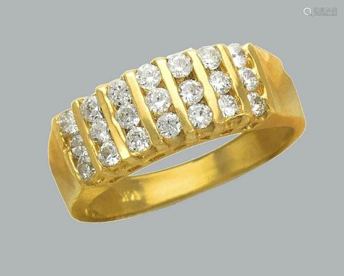 NEW 14K YELLOW GOLD LADIES FANCY CZ COCKTAIL RING