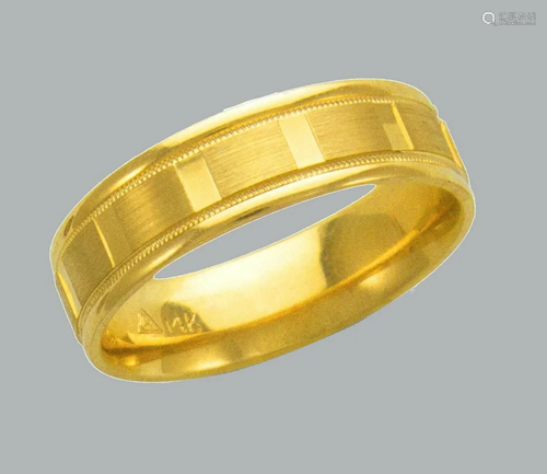 14K Y/ GOLD WEDDING BAND RING COMFORT SATIN 6mm S…