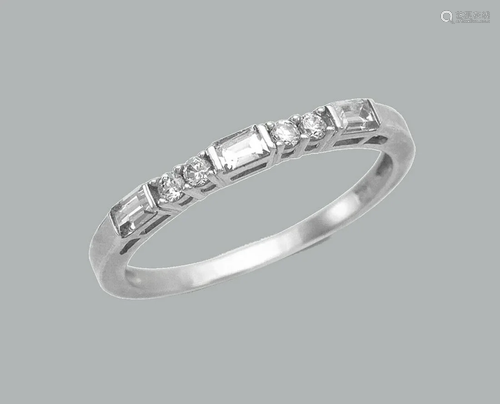 NEW 14K WHITE GOLD LADIES FANCY CZ RING STACK