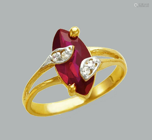 NEW 14K TWO TONE GOLD LADIES FANCY CZ RING