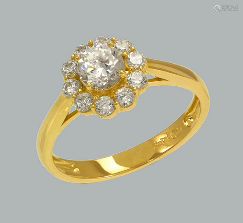 NEW 14K YELLOW GOLD LADIES FANCY ENGAGEMENT RING …