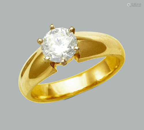 14K YELLOW GOLD CZ SOLITAIRE RING ENGAGEMENT 5mm