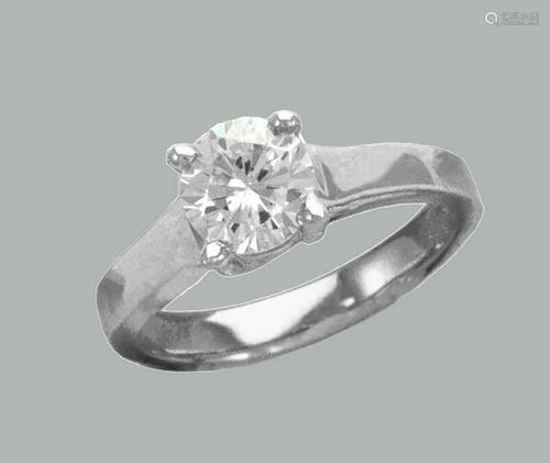 NEW 14K WHITE GOLD LADIES FANCY CZ SOLITAIRE RING