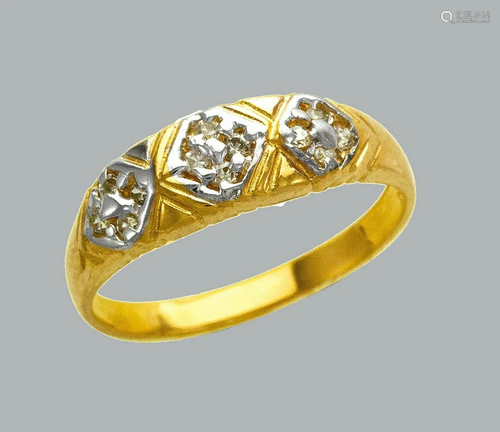 NEW 14K TWO TONE GOLD LADIES FANCY CZ RING