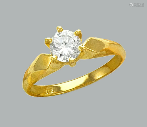 NEW 14K YELLOW GOLD LADIES FANCY CZ SOLITAIRE RING