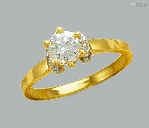 NEW 14K TWO TONE GOLD LADIES CZ RING SOLITAIRE COCKTAIL