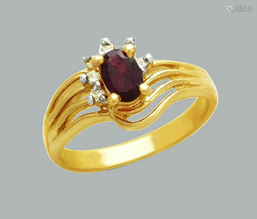 NEW 14K TWO TONE GOLD LADIES FANCY CZ RING