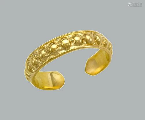 14K YELLOW GOLD LADIES KNUCKLE TOE RING BEAD