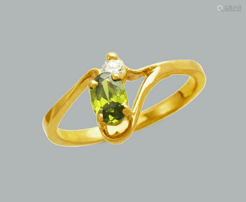 NEW 14K YELLOW GOLD LADIES FANCY CZ RING