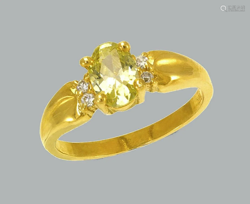 NEW 14K YELLOW GOLD LADIES FANCY CZ RING