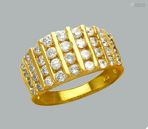 NEW 14K YELLOW GOLD LADIES FANCY CZ COCKTAIL RING