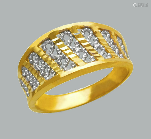 NEW 14K TWO TONE GOLD LADIES FANCY RING